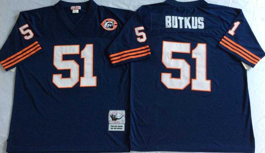 Bears 51 butkus Blue NFL M&N Throwback Jersey,We sell and wholesale Bears 51 butkus Blue NFL M&N Throwback Jersey on line form chian!